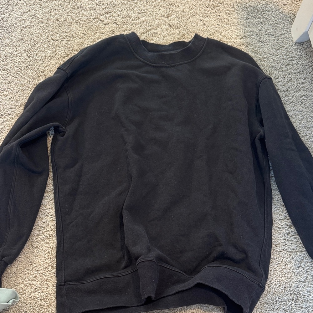 lululemon athletica Black Crewneck Sweater